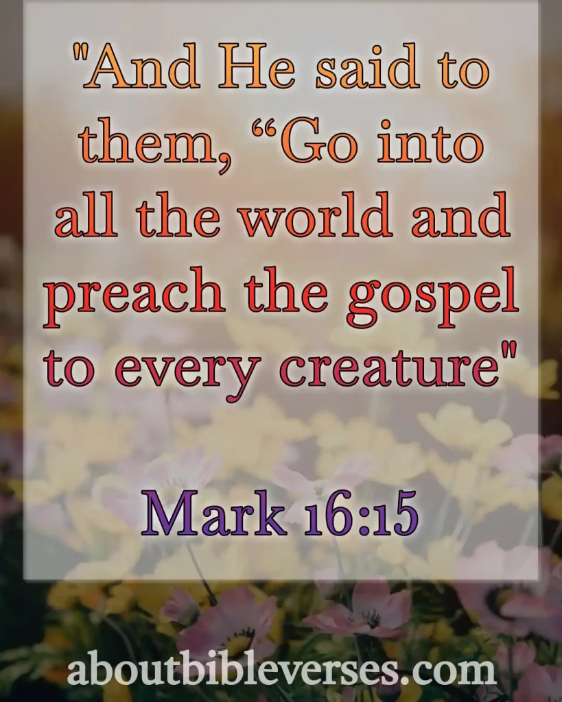 Today's bible verse (Mark 16:15)