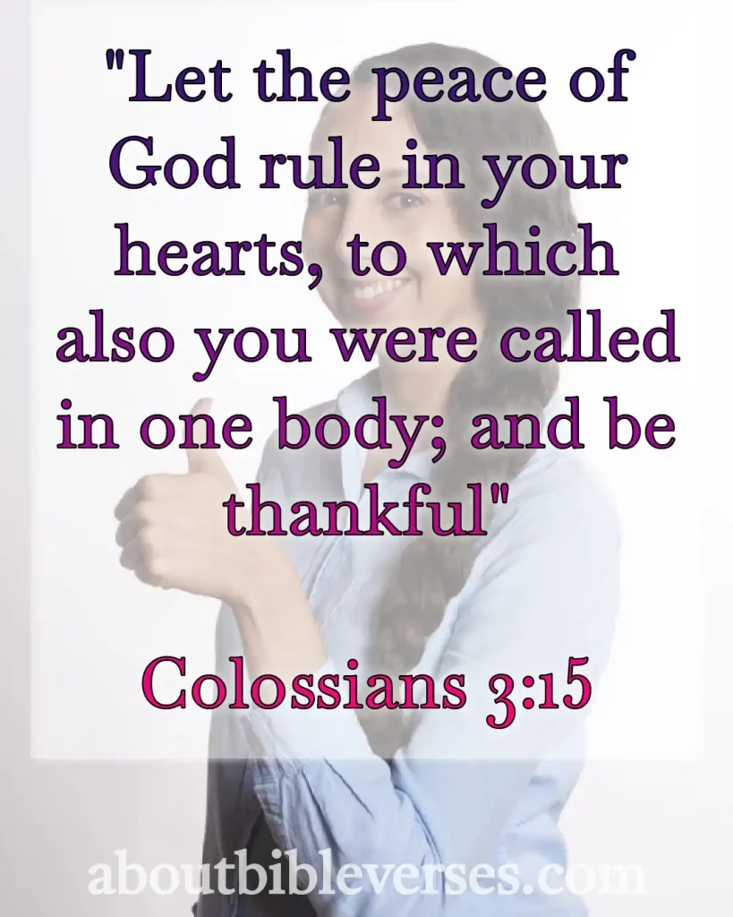 bible verse for good luck (Colossians 3:15)