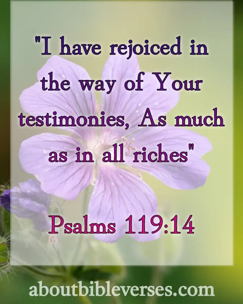 bible verses about Joy (Psalm 119:14)