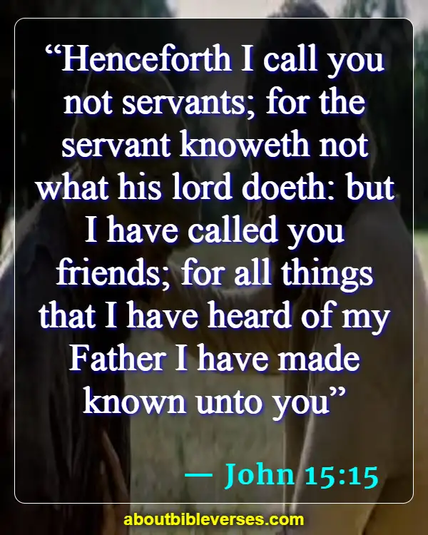 Bible Verses About friendship (John 15:15)