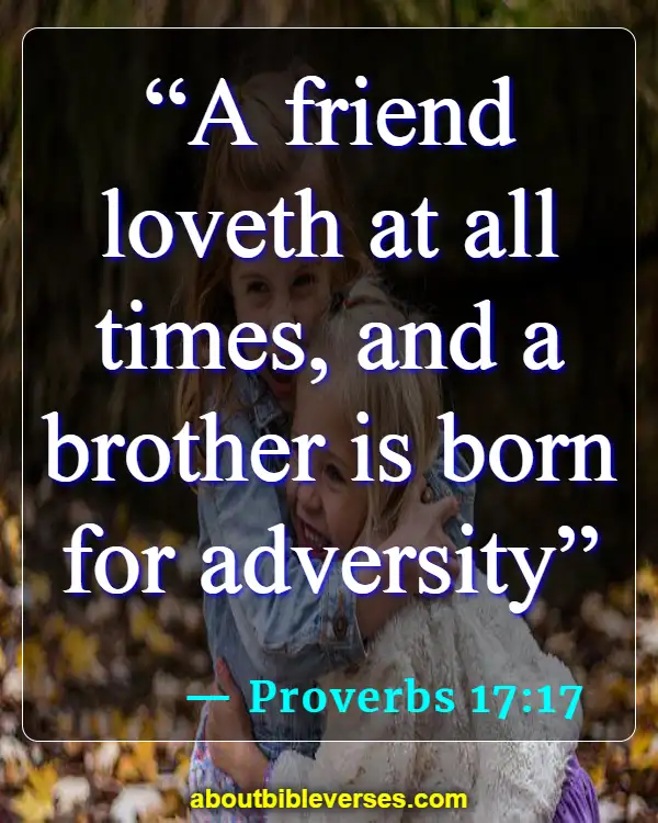 Bible Verses About friendship (Proverbs 17:17)