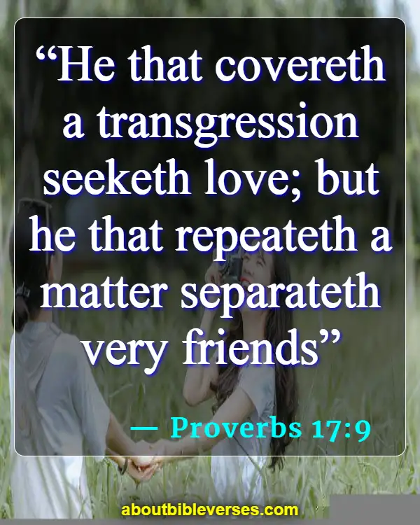 Bible Verses About friendship (Proverbs 17:9)