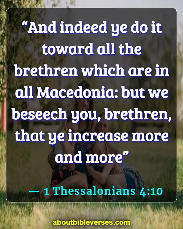 bible verses about family (1 Thessalonians 4:10)