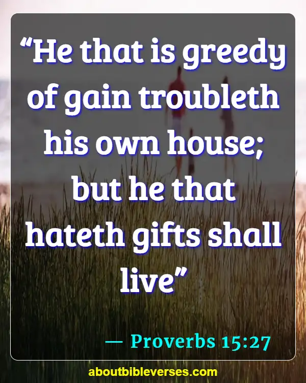 Bible Verses About Family Happiness (Proverbs 15:27)