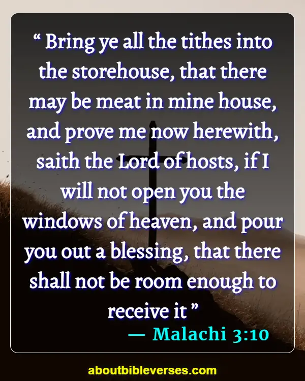 bible verses about God's provision (Malachi 3:10)