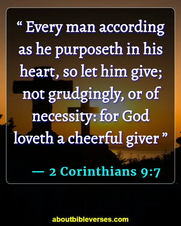 bible verses about benefits of giving alms (2 Corinthians 9:7)