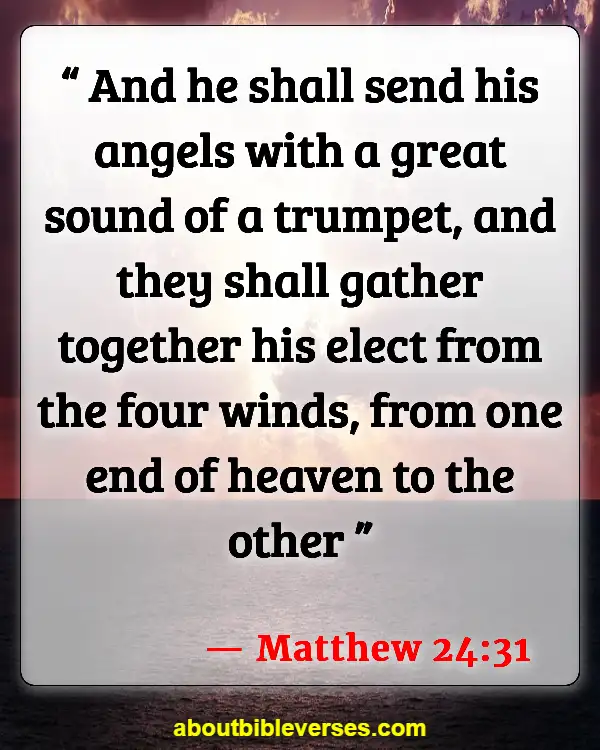 Bible Verses About Angels Rejoice In Heaven (Matthew 24:31)
