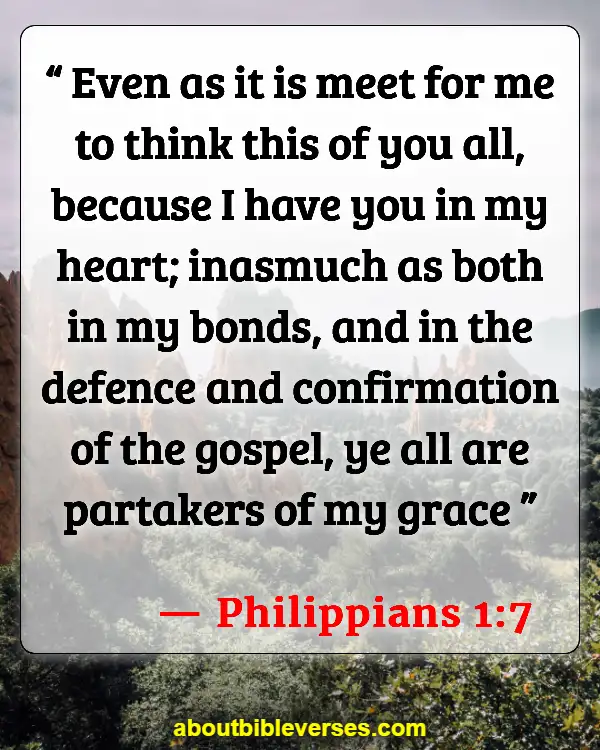 Bible Verses About Partnership With God (Philippians 1:7)