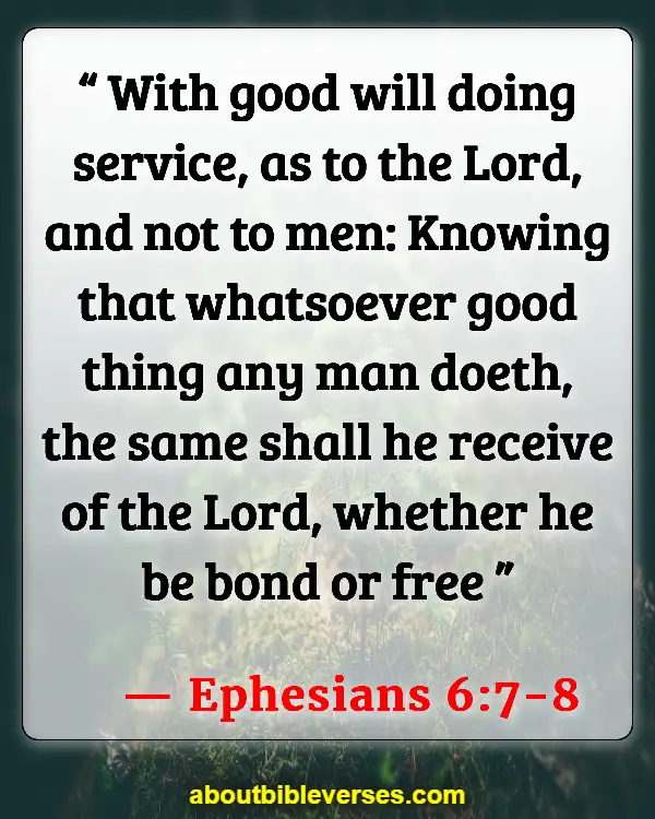 Bible Verse About Serving God with joy in your youth (Ephesians 6:7-8)
