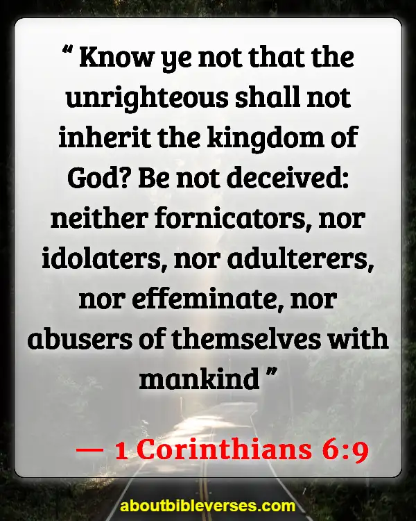 Bible Verses About Behavior (1 Corinthians 6:9)