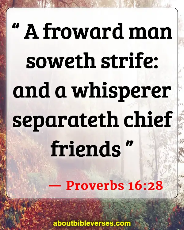 Bible Verses About Conflict Resolution (Proverbs 16:28)