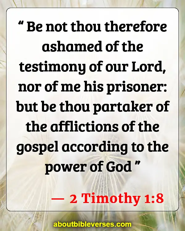 Bible Verses About Testimony (2 Timothy 1:8)