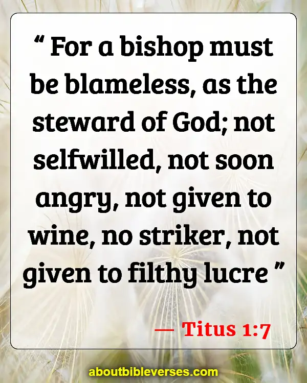 Bible Verses About Living A Disciplined Life (Titus 1:7)