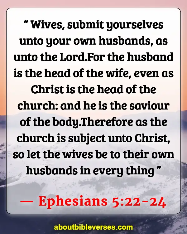 Bible Verses For A Good Wife (Ephesians 5:22-24)