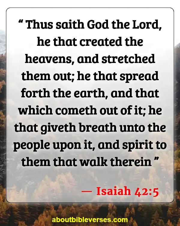 Bible Verses About God's Beautiful Creation (Isaiah 42:5)