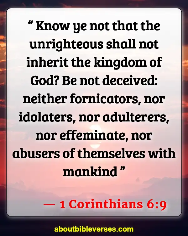 Bible Verses About Abomination (1 Corinthians 6:9)
