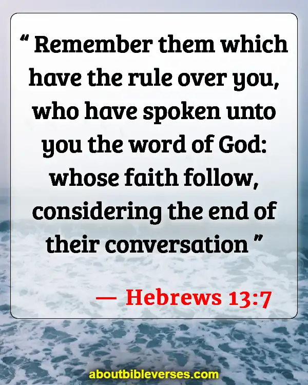 Bible Verses About Leading Others To God (Hebrews 13:7)