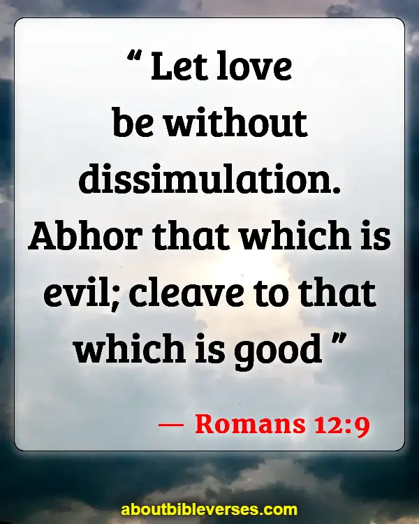 Bible Verses For Hate The Sin Love The Sinner (Romans 12:9)