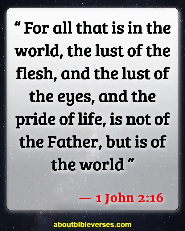 Scripture Of Consequences Of Pride (1 John 2:16)