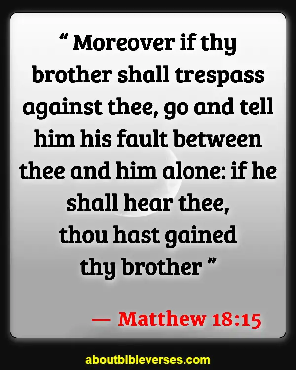 Bible Verses About Conflict Resolution (Matthew 18:15)