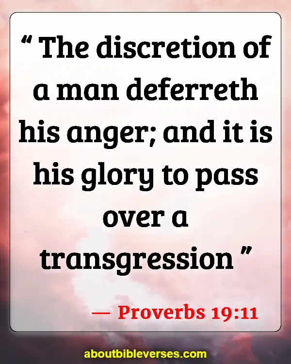 Bible Verses About Conflict Resolution (Proverbs 19:11)