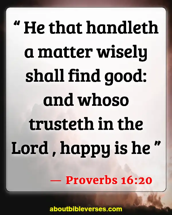 Bible Verses About Family Happiness (Proverbs 16:20)