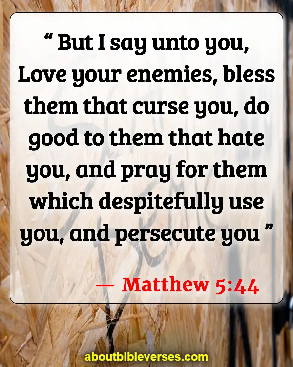 Bible Verses About Not Letting Others Bring You Down (Matthew 5:44)
