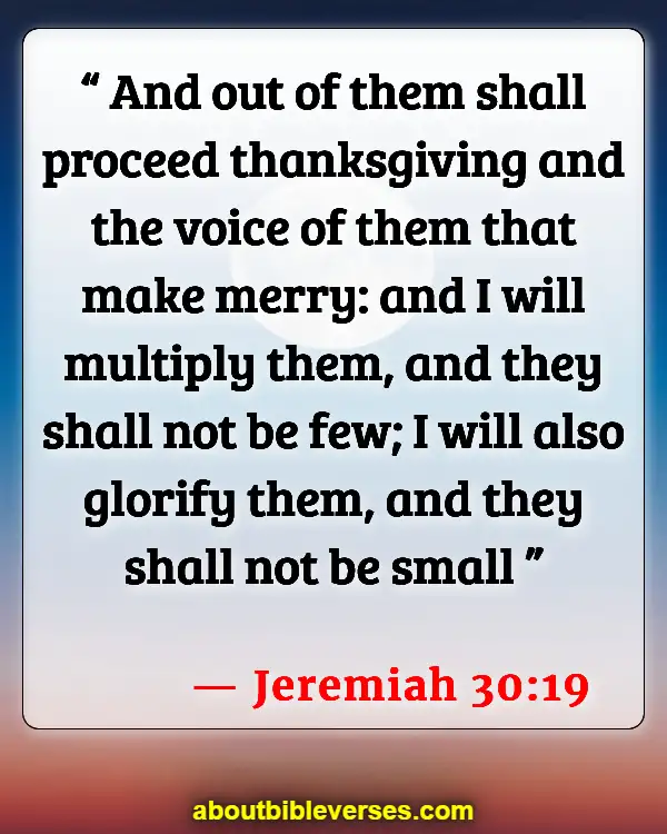Today Bible Verse (Jeremiah 30:19)