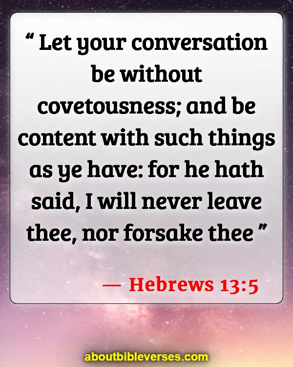Bible Verses About Accumulating Wealth (Hebrews 13:5)