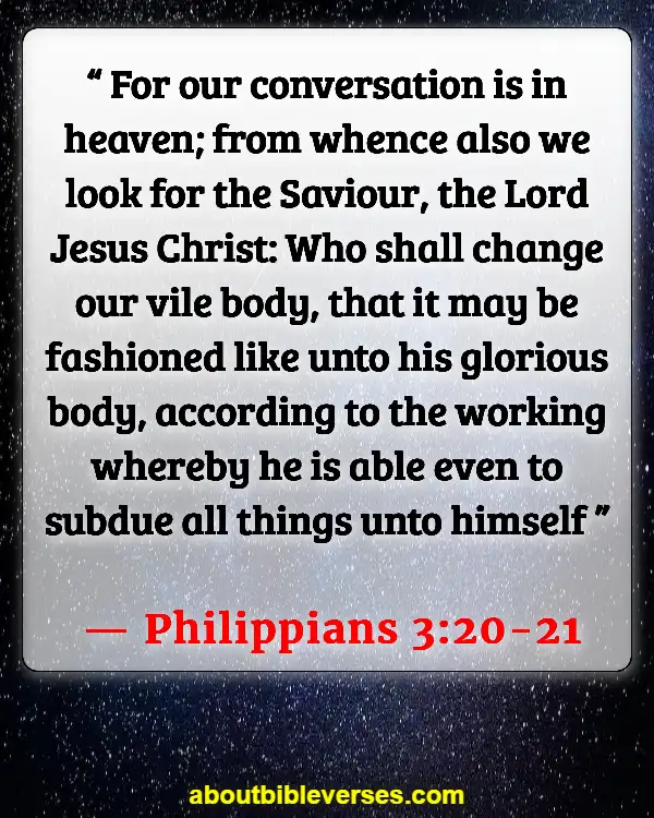 Bible Verses About Celebrating Life After Death (Philippians 3:20-21)