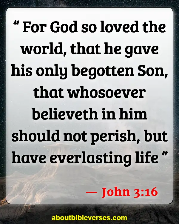 Bible Verses For Reconciliation And Forgiveness (John 3:16)