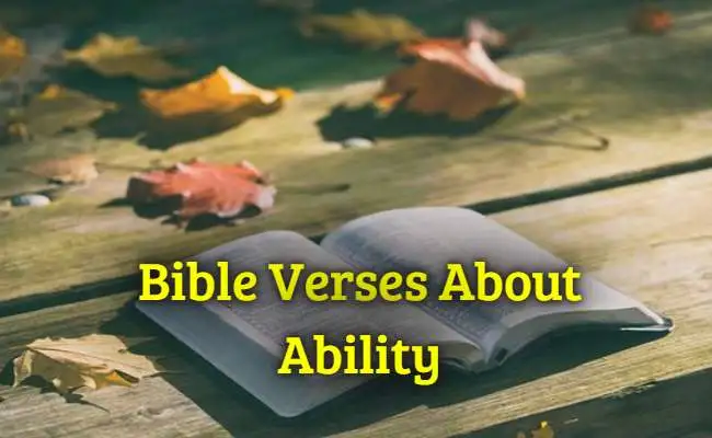 Bible Verses About Ability