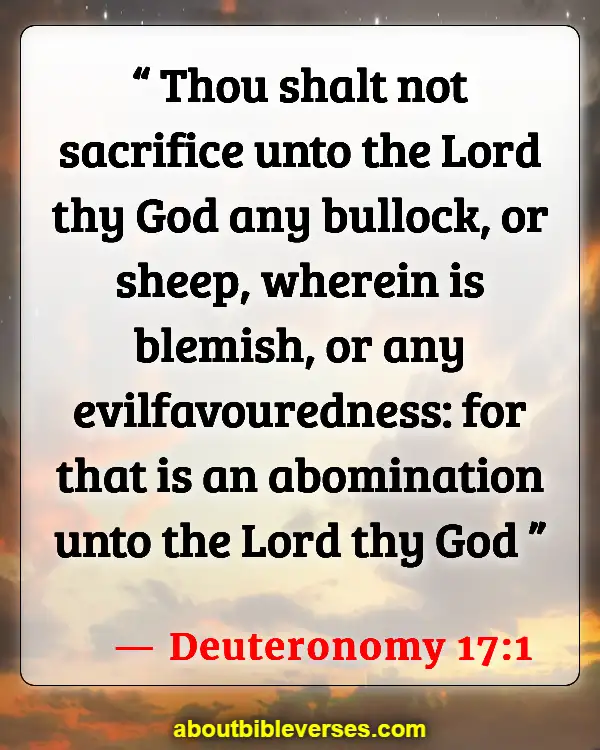 Bible Verses About Abomination (Deuteronomy 17:1)