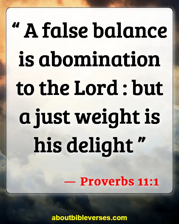 Bible Verses About Abomination (Proverbs 11:1)
