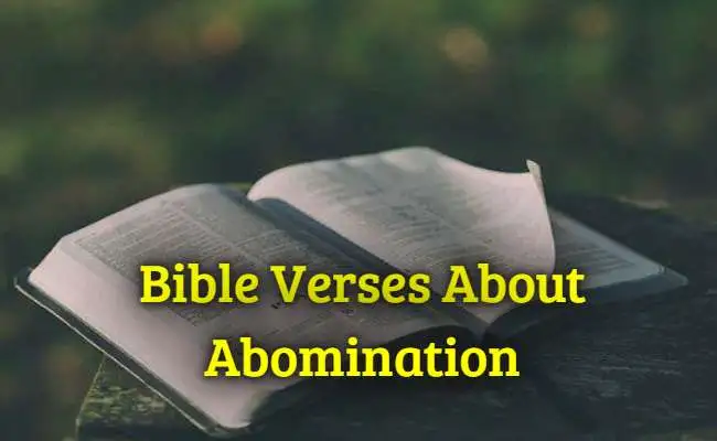 Bible Verses About Abomination