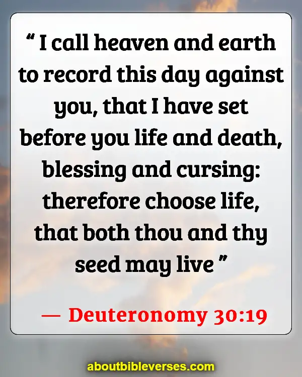 Bible Verses About Choices And Consequences (Deuteronomy 30:19)