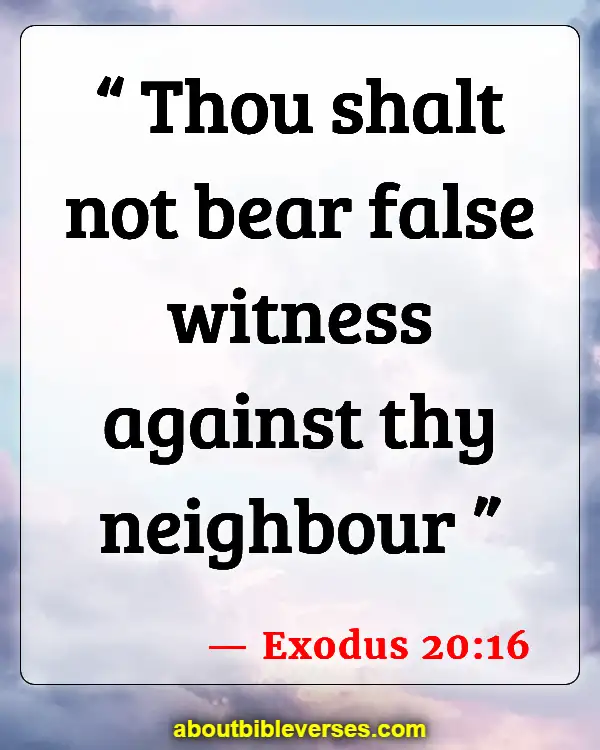Bible Verses About Standing Up Against Injustice (Exodus 20:16)