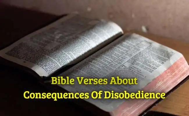 Bible Verses About Consequences Of Disobedience