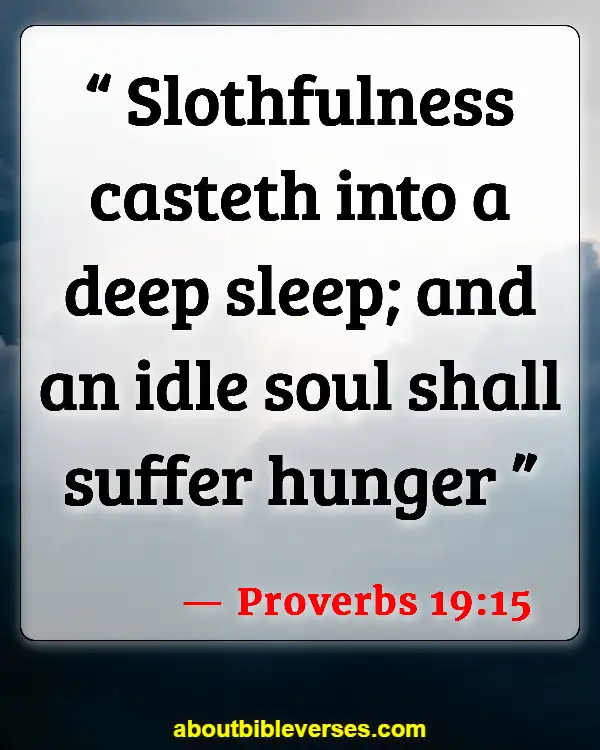 Bible Verses About Sleeping Too Much (Proverbs 19:15)