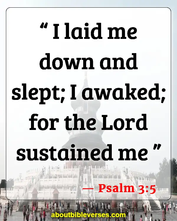 Bible Verses About Sleeping Too Much (Psalm 3:5)