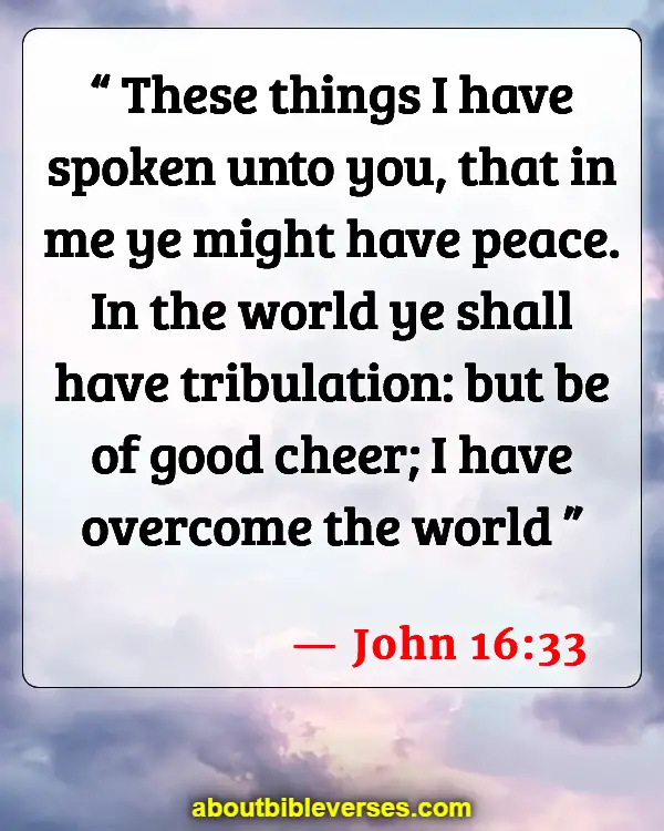 Bible Verse About Being Set Apart From The World (John 16:33)