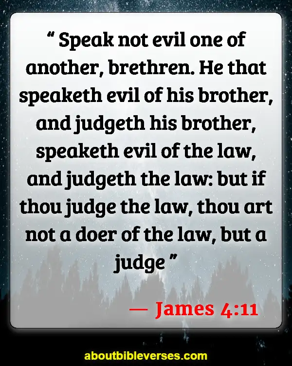 Bible Verses About Strife (James 4:11)