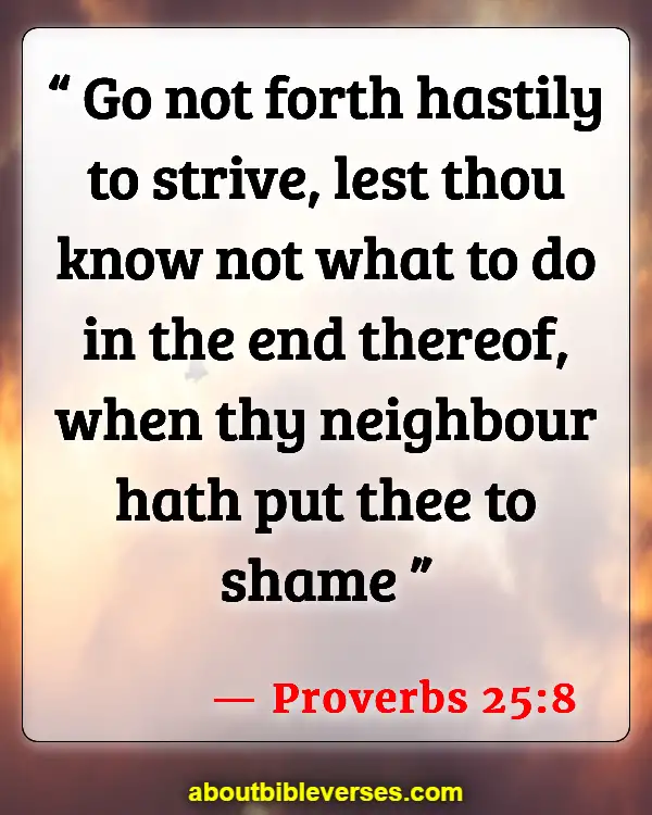 Bible Verses About Strife (Proverbs 25:8)