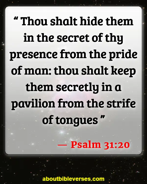 Bible Verses About Strife (Psalm 31:20)
