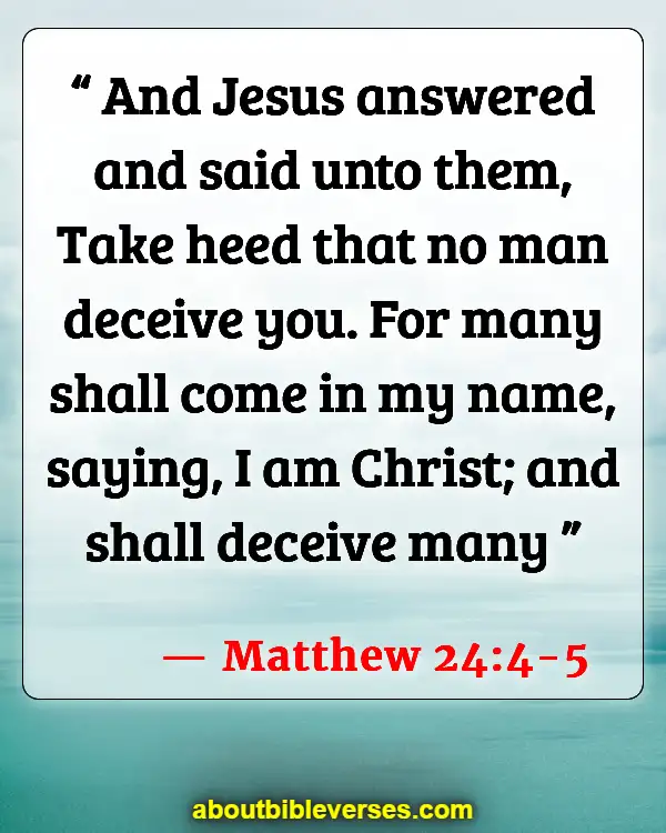 Bible Verses About Warning Before Destruction (Matthew 24:4-5)