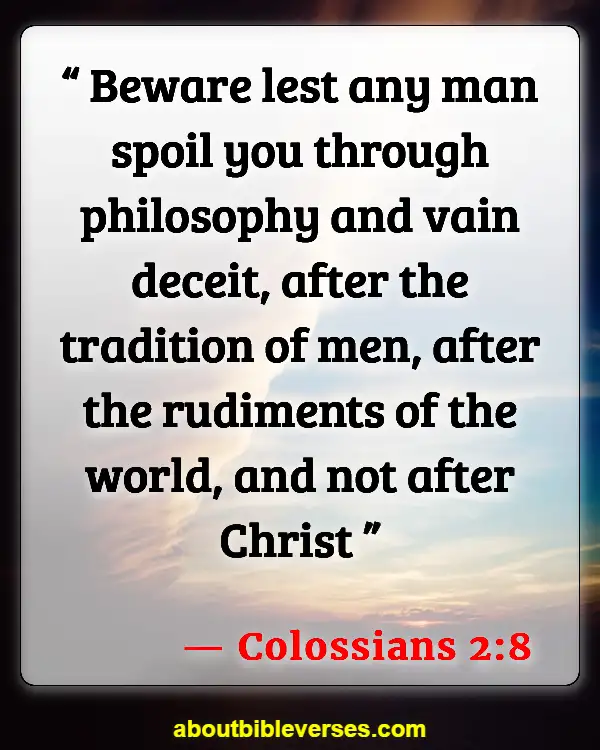 Bible Verses About Warning Of False Prophets (Colossians 2:8)