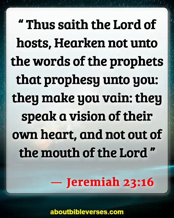 Bible Verses About Warning Of False Prophets (Jeremiah 23:16)