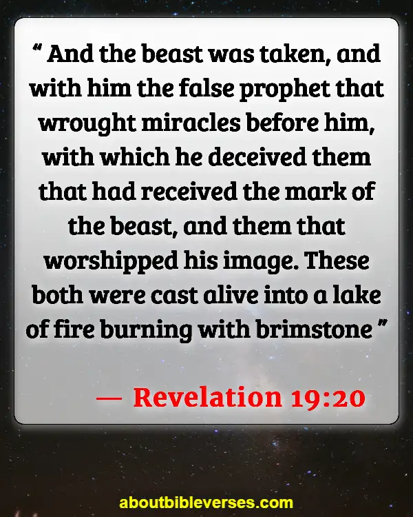 Bible Verses About Warning Of False Prophets (Revelation 19:20)