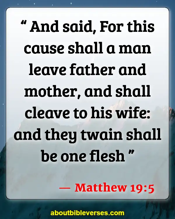 Bible Verses For Singles Who Want To Get Married (Matthew 19:5)