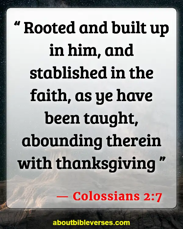 Bible Verses To Say Thank You To A Friend (Colossians 2:7)
